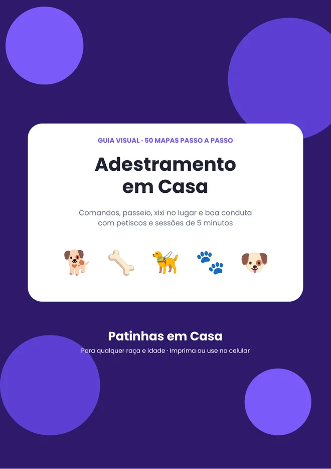 Capa do Guia Visual de Adestramento em Casa